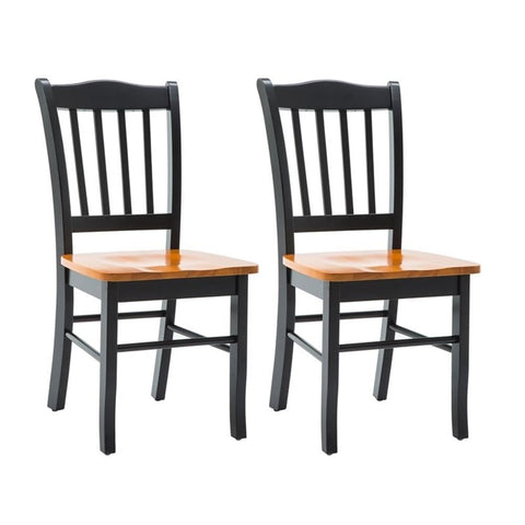 Boraam Shaker Chair, Black/Oak, Set of 2