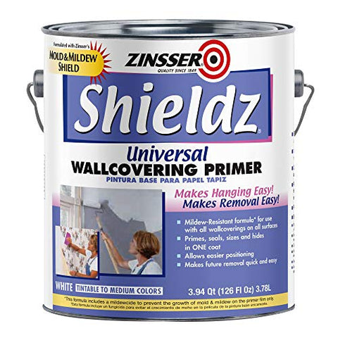 4-Pack of 1 gal Zinsser 02501 White Shieldz Universal Wallcovering Primer Sealer