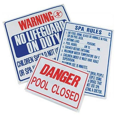 PENTAIR SIGN POOL RULES 18X24 TWO COLOR