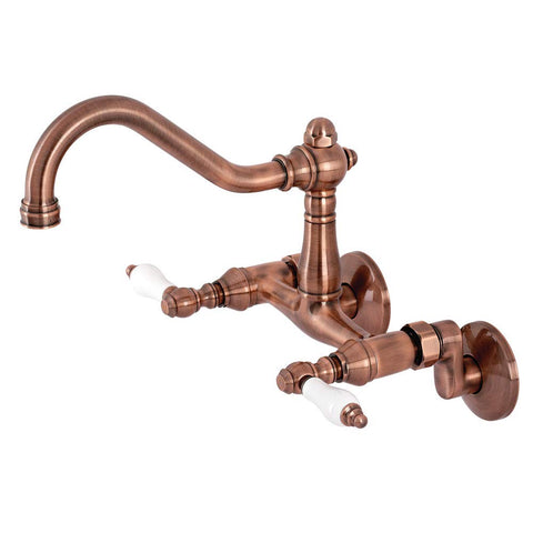 Kingston Brass KS322PLAC Vintage Kitchen Faucet, 8.5 x 12.06 x 8, Antique Copper