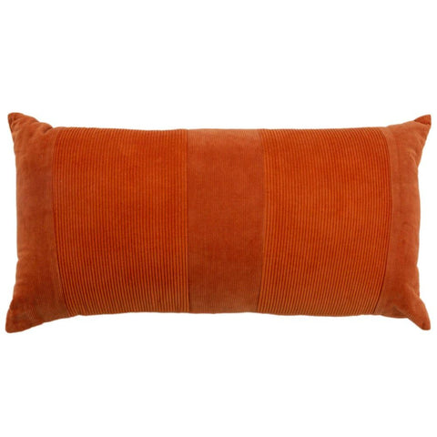 Rust Corduroy & Velvet Throw Pillow Cover by Rizzy Home
