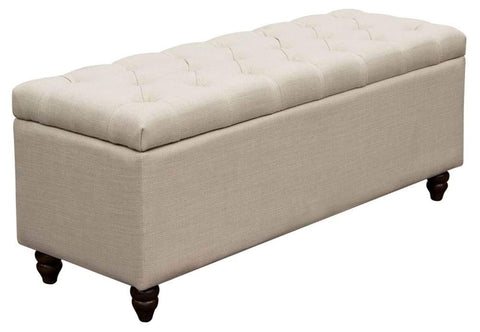 Diamond Sofa Park Ave Tufted Lift Top Storage Trunk - Desert Sand Linen
