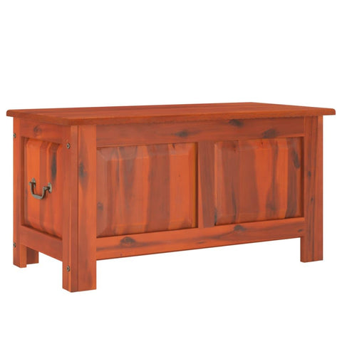 vidaXL Solid Acacia Wood Storage Chest with Lid - 35.4"x17.7"x18.5" - Brown Wooden Trunk for Entryway, Hallway, Living Room