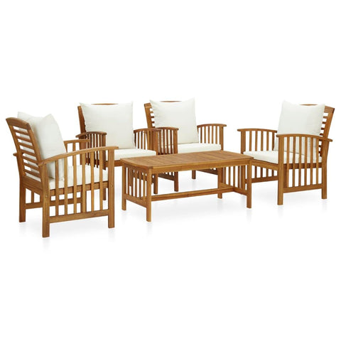 vidaXL Chill Minimalist Garden Sofa, Outdoor Seating Set, Stylish Wooden Lounge, Relax on Your Patio