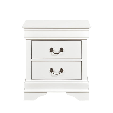 Renly 2-Drawer White Nightstand (24.0 in. H x 21.5 in. W x 16.0 in. D)