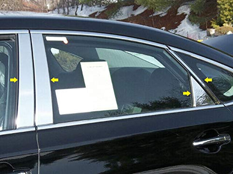 QAA is Compatible with 2013-2018 Toyota Avalon 10 Piece Stainless Pillar Post Trim, Includes Front Triangle Piece PP13168