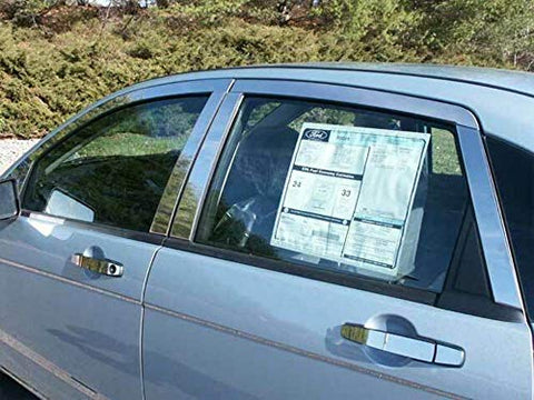 QAA is Compatible with 2008-2011 Ford Focus 10 Piece Stainless Window Trim Package, Includes Upper Trim and Pillar Posts, NO Window Sills WP48345