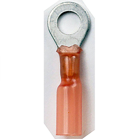 Ancor 310203 Marine Grade Electrical Nylon Insulated Adhesive Lined Heat Shrink Ring Terminals (22 to 18-Gauge, Size 8 Screw, 3-Pack)