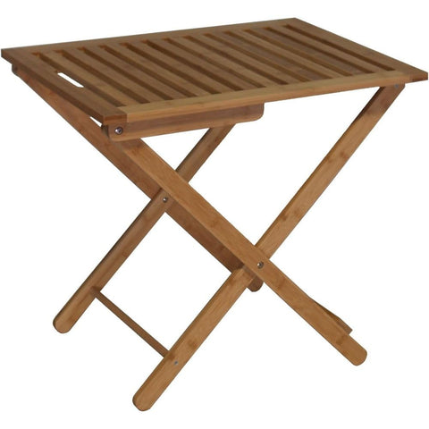 Oakestry Bail Bali Bamboo Luggage Rack Foldable Storage Organizer for Bedroom Hotel and Home Use, Natural Color