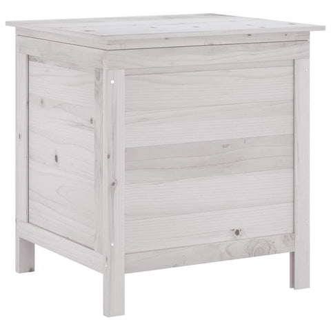 vidaXL Garden Storage Box White Solid fir Wood Medium Garden Storage Box