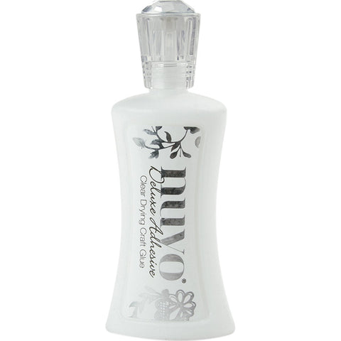Tonic Studios Nuvo Deluxe Adhesive 200N 2oz Clear Drying Craft Glue | Waterproof, Long-Lasting Formula with Built-in Brush | Multipurpose - Ideal for Paper, Fabric, and Mixed-Media Projects