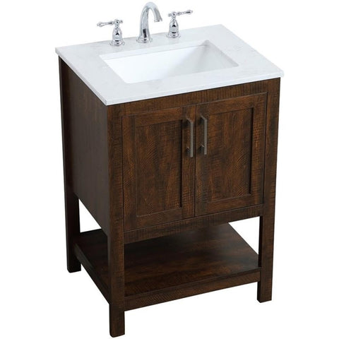 24 Inch Single Bathroom Vanity in Espresso