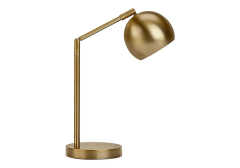 Monarch Specialties 9644 LightingTable Lamp, Gold Metal, Shade, Contemporary Lighting-19 H Table, 10.75" L x 6" W x 18.5" H