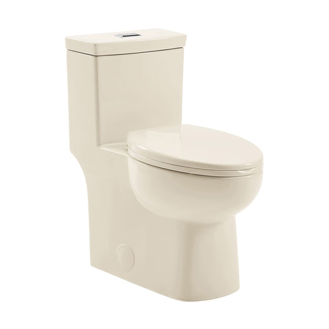 Swiss Madison SM-1T117 Classe One Piece Toilet, Modern Toilets For Bathrooms, ADA Toilet, Elongated Dual Flush 0.8/1.28 gpf, in Bisque