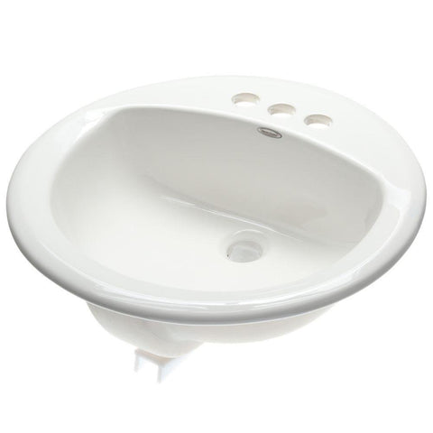 American Standard 0491019.020 Ronda Lyn Bathroom Sink, 198 Mm H W X 19-1/8 in D, Vitreous China, White