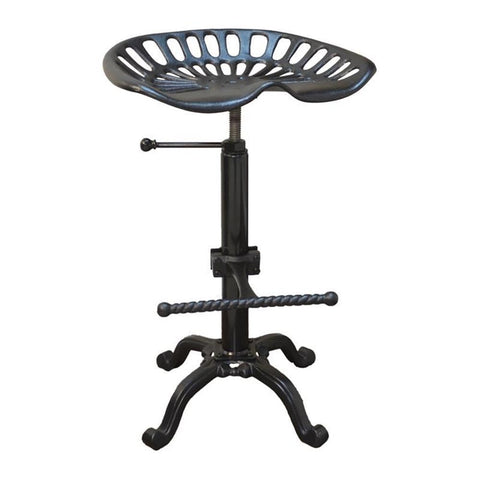 Carolina Classic Adjustable Tractor Seat Stool in Black