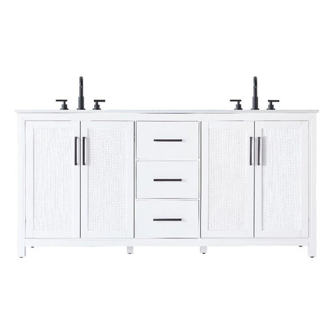 Elegant Kitchen and Bath 72" Double Bathroom Vanity in White