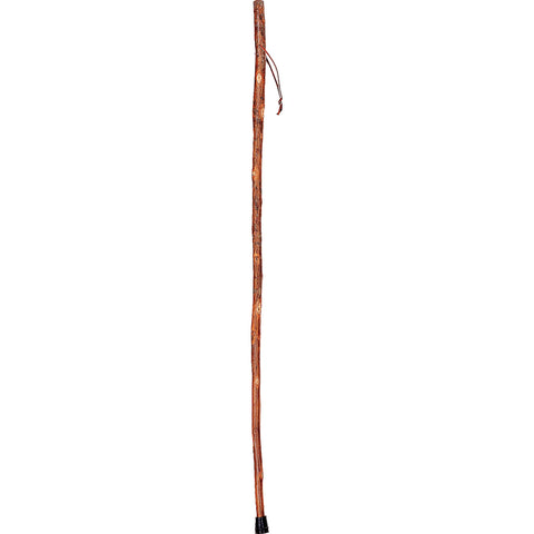 Brazos Free Form Hickory Wood Walking Stick Hiking Trekking Pole, 58"
