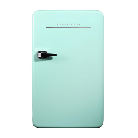 Magic Chef 17.5 in. 3.2 cu.ft. Retro Mini Refrigerator in Mint Green, without Freezer