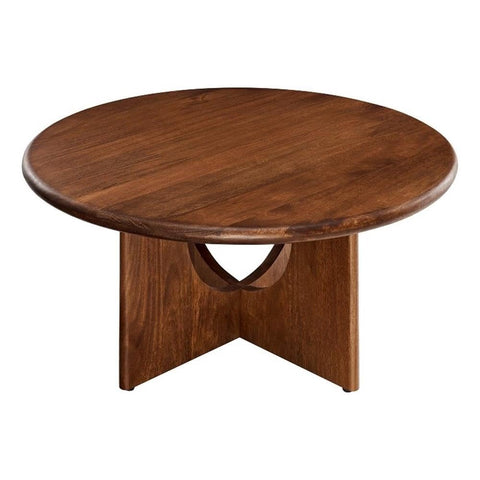 Modway EEI-6594-WAL Rivian Round 34" Coffee Table, Walnut