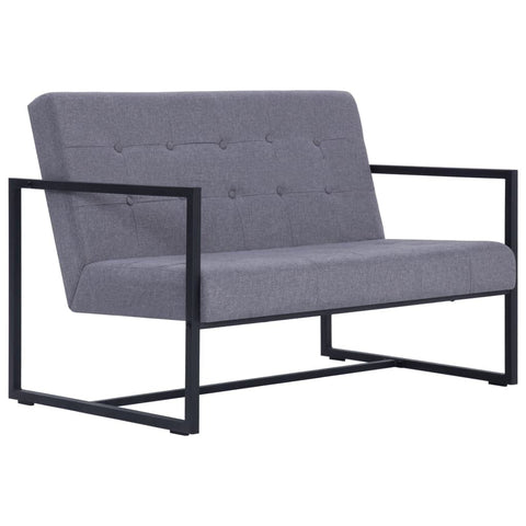 vidaXL Armchair Light Grey Fabric 2-Seater Seats Many Loveseat