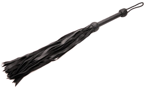 Strict Leather Premium Deerskin Flogger, Black On Black