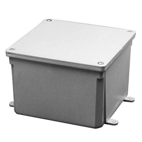 Cantex 5133710U 6 "X6 X4 PVC Bulk Junction Box, 1-Pack, Grey
