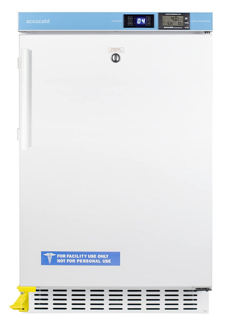 ACCUCOLD ACR45LCALSTO 20" Wide Built-In All-Refrigerator, ADA Compliant, 2.65 cu.ft Capacity, High/low temperature alarm, NIST Calibrated Temperature Display, Step-to-open Door Pedal