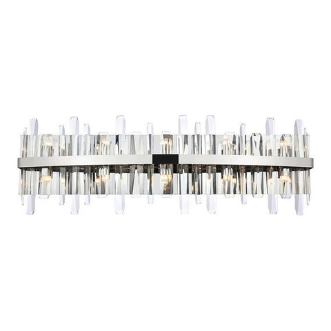 Elegant Decor Indoor Modern Serena 36 inch Crystal Bath Sconce - Chrome