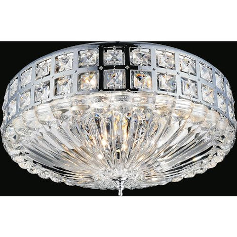 CWI Lighting Bloome 6 Light Bowl Flush Mount with Chrome Finish Fom