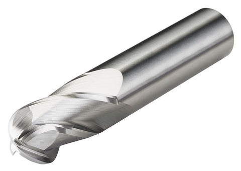 Micro 100 BEM-046-02 Ball End Mill, .0468" Cutter Dia, 7/64" LOC, 2 Fl, 1/8" Shank Dia, 1-1/2" OAL, Uncoated