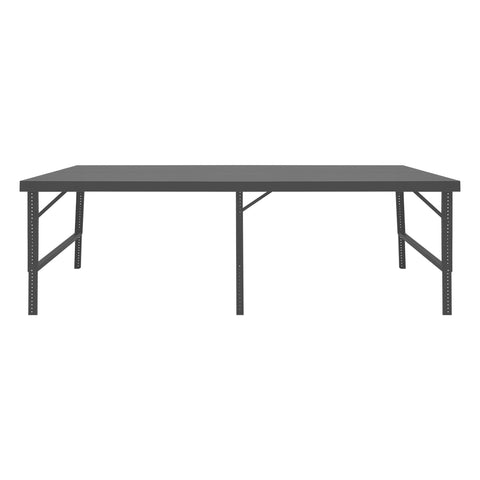 Durham 14 Gauge Steel Ergonomic Folding Leg Style Work Bench with Steel Top, WBF-48120-95