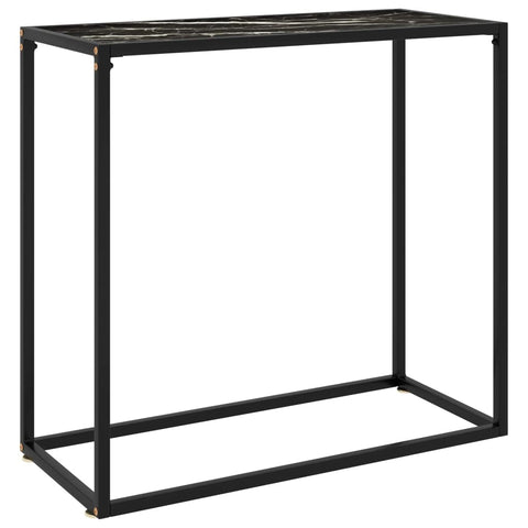 vidaXL Console Table Black Tempered Glass Medium Durable Console Table