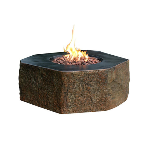 Elementi Outdoor Fire Table Columbia Cast Concrete Fire Pit - Natural Gas