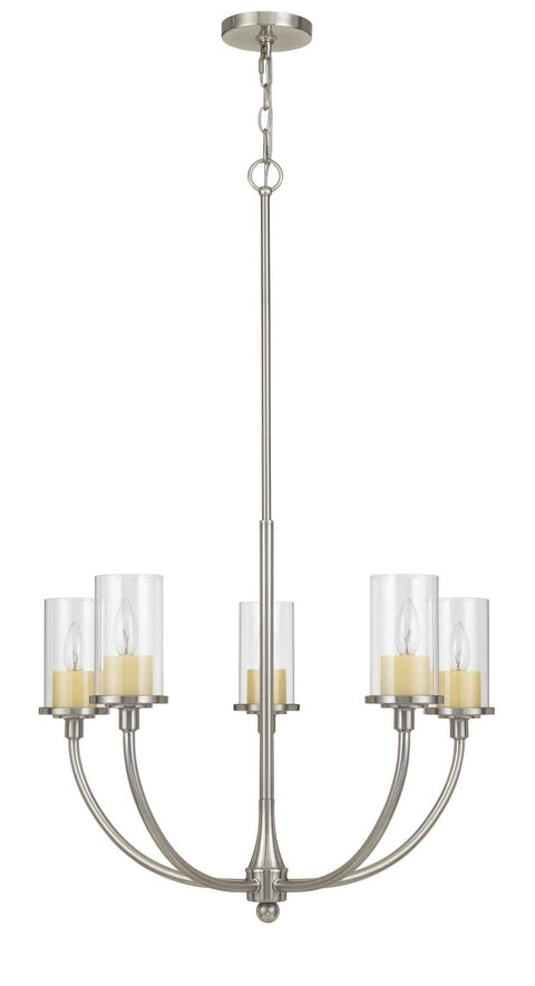 Jervis Metal Chandelier with Glass Shades