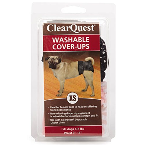 Clear Quest Wetness and Stain Protecting Dog Cover-Ups Dog Diapers, 2-Pack