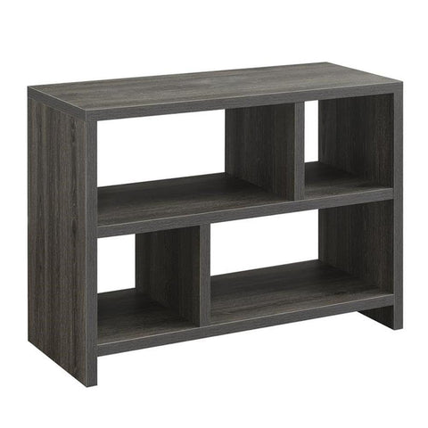 Convenience Concepts Northfield Console Bookcase 38" - 3 Tier Minimalist Living Room Bookshelf, Contemporary Console Entryway Hall Table, Foyer Display Table, Weathered Gray