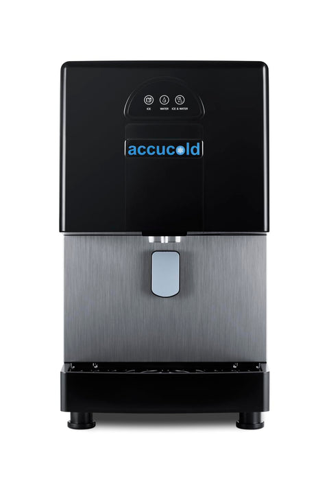 Accucold Commercial Ice & Water Dispenser, Countertop, 160 lbs. Nugget Ice Production Per Day, 5.3 lbs. of Storage, Filter Kit Included- AIWD160FLTR
