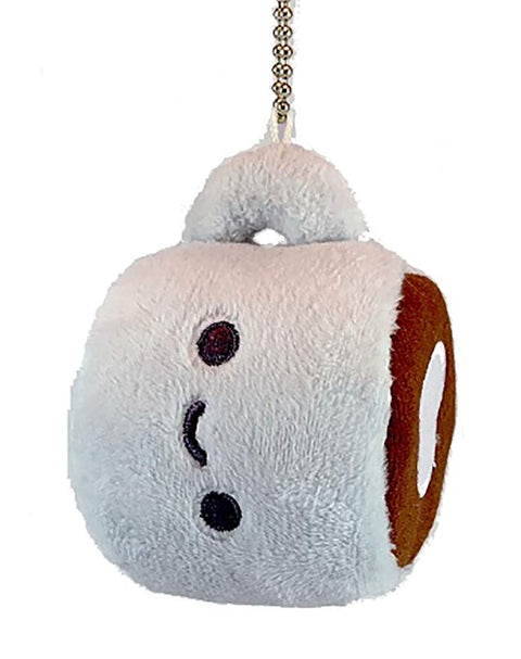 100% Soft Coffee Plush Charm Keychain