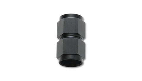 Vibrant Performance 10703 Fitting, Adapter, Straight, 8 AN Female to 8 AN Female, Aluminum, Black Anodized, Each