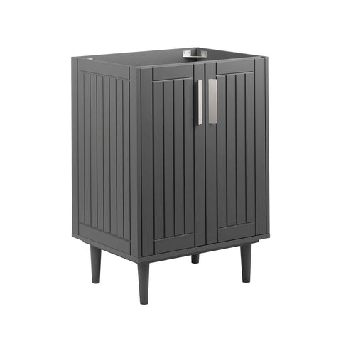 Modway Augusta 24" Bathroom Vanity Cabinet in Gray - Sink Basin Not Included