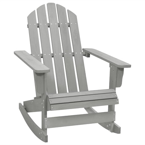Oakestry Garden Rocking Chair Grey Hardwood Standard Durable â€“ Outdoor Patio Seating, Weather Resistant Furniture