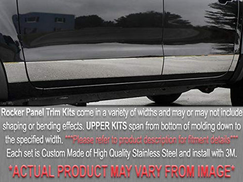 QAA is Compatible with 1990-1993 Acura Integra 8 Piece Stainless Rocker Panel Trim, Upper Kit, 4.75" Width TH90975