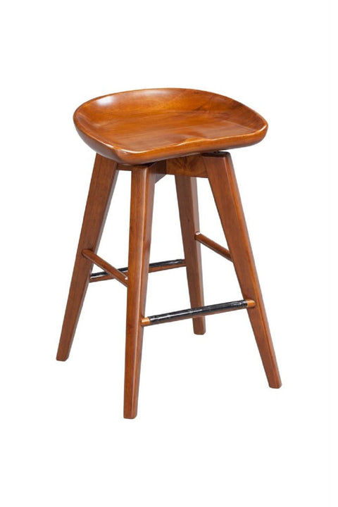 Boraam Bali Counter Height Swivel Stool, 24-Inch, Walnut
