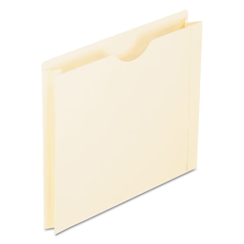 Pendaflex File Jackets, Letter Size, Manila, 2" Expansion, Reinforced Straight-Cut Tabs with Thumb Cut, 50 per Box (22200EE), Beige