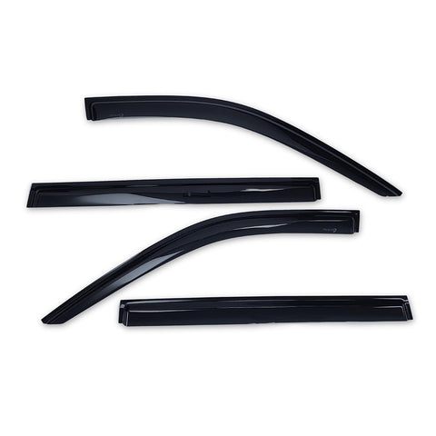 TrailFX Acrylic Rainguards Fits 2021-2024 Chevrolet Suburban 2021-2024 GMC Yukon XL Low Profile Tape-On Smoke Window Vents Outside Channel Mount Set of 4 Rain Guards TrailFX 4716H