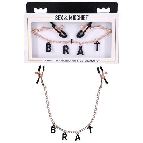 Sex & Mischief Brat Charmed Nipple Clamps-(ss09847)