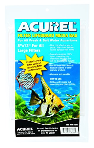 Acurel Filter Drawstring Lifeguard Media Bag, 8-Inch by 13-Inch