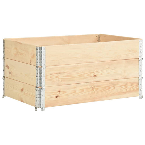 vidaXL Solid Pine Wood Pallet Collars - 3 pcs Stackable and Foldable for Secure Transport and Storage or Raised Garden Beds