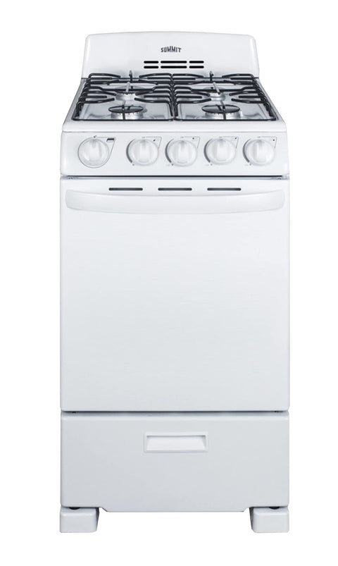 20 wide gas range in white with sealed burners replaces RG200W